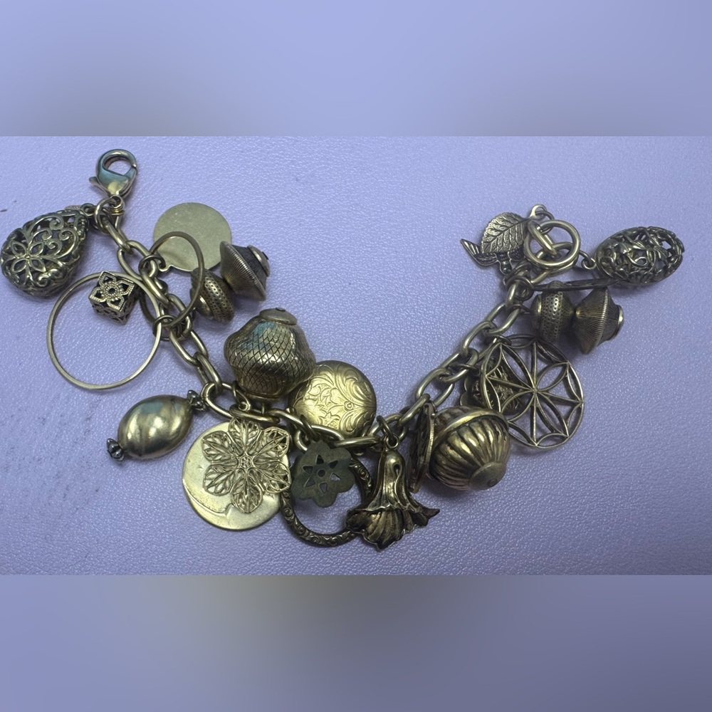 Vintage Inspired  Lenora dame Charm Bracelet
